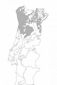 Distribuição geográfica de Artemisia absinthium em Portugal. Fonte: Jardim Botânico da UTAD.