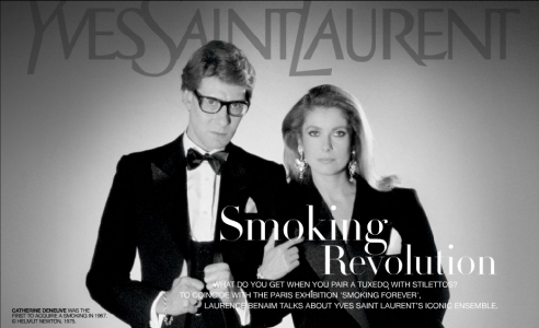 Yves Saint Laurent e Catherine Deneuve