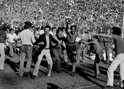 Jordão a festejar o titulo de campeão nacional.