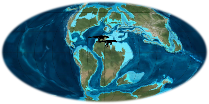 Deltadromeus-mapa