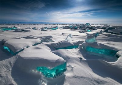 Vista do Lago Baikal na Sibéria