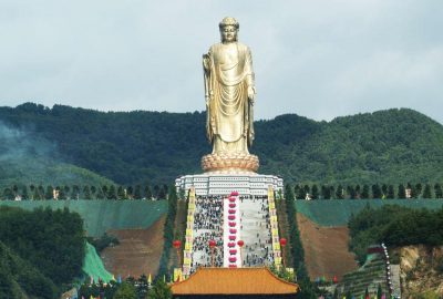 Estatua-Templo-Buda-Primavera-China LISTA RANKING TOP-10 MAIORES ESTATUAS DO MUNDO ESTATUAS MAIS ALTAS DO MUNDO